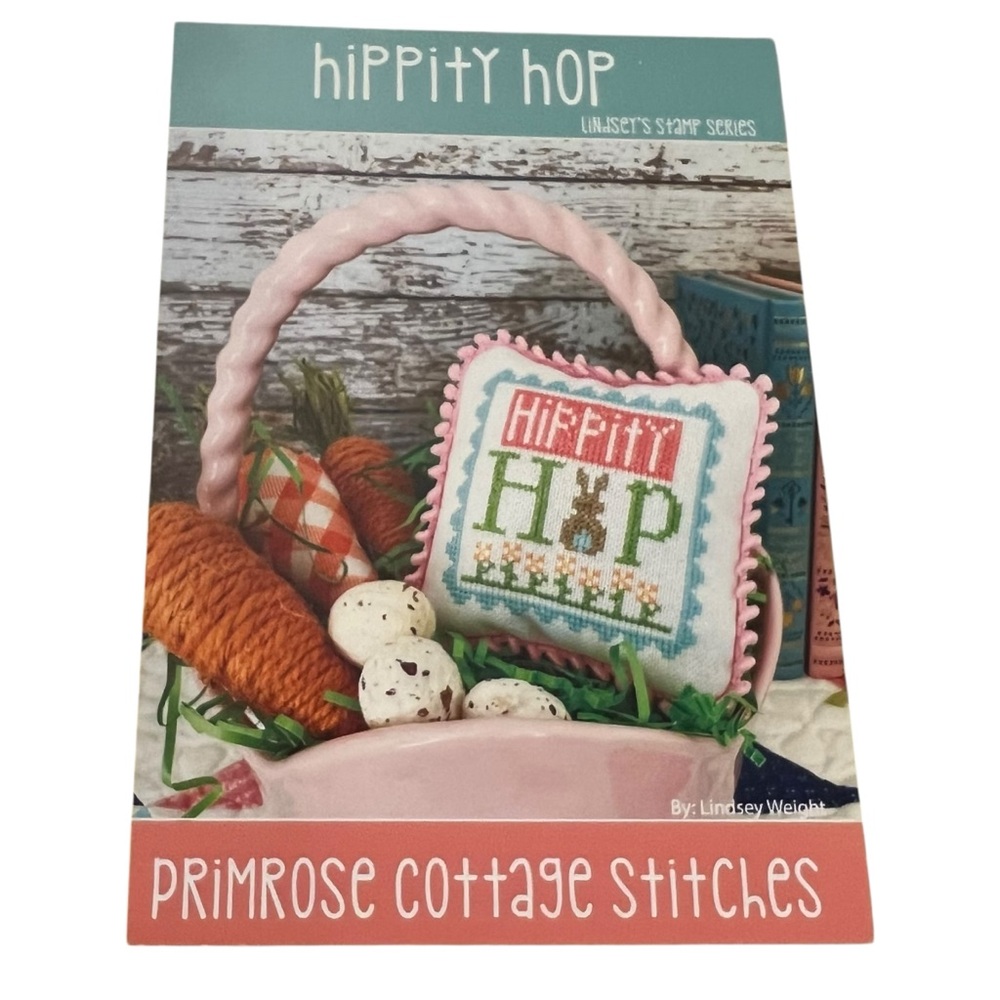 Primrose Cottage Counted Cross Stitch Pattern HIPPITY HOP Bunny Floral Spring